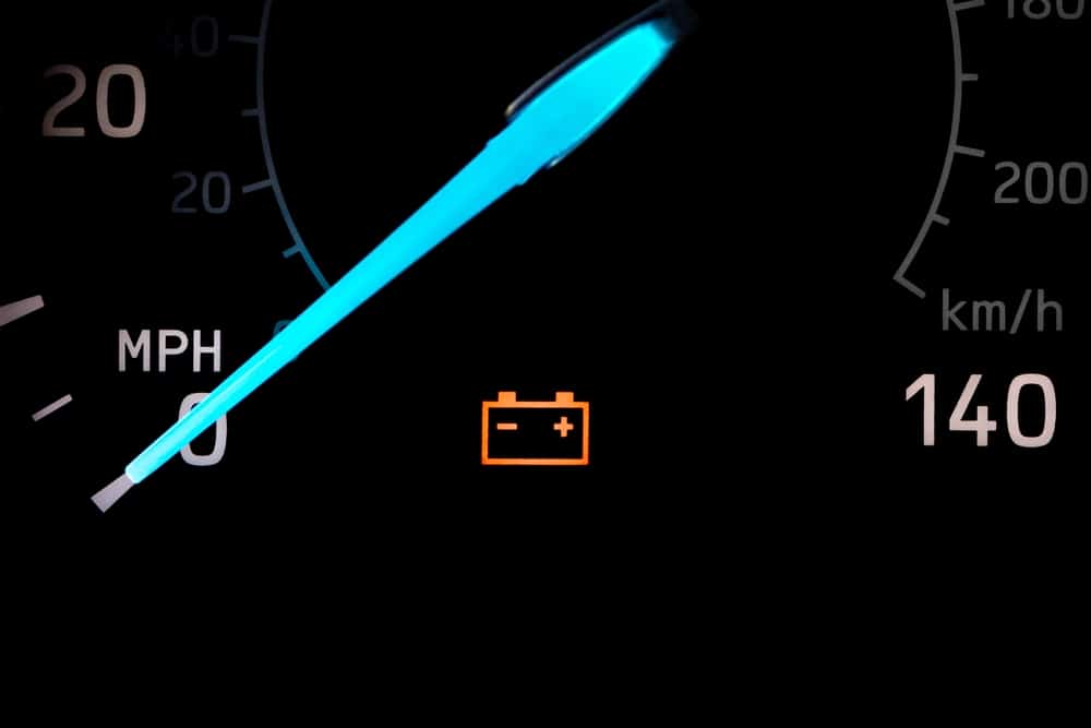 How long can you drive with battery light on