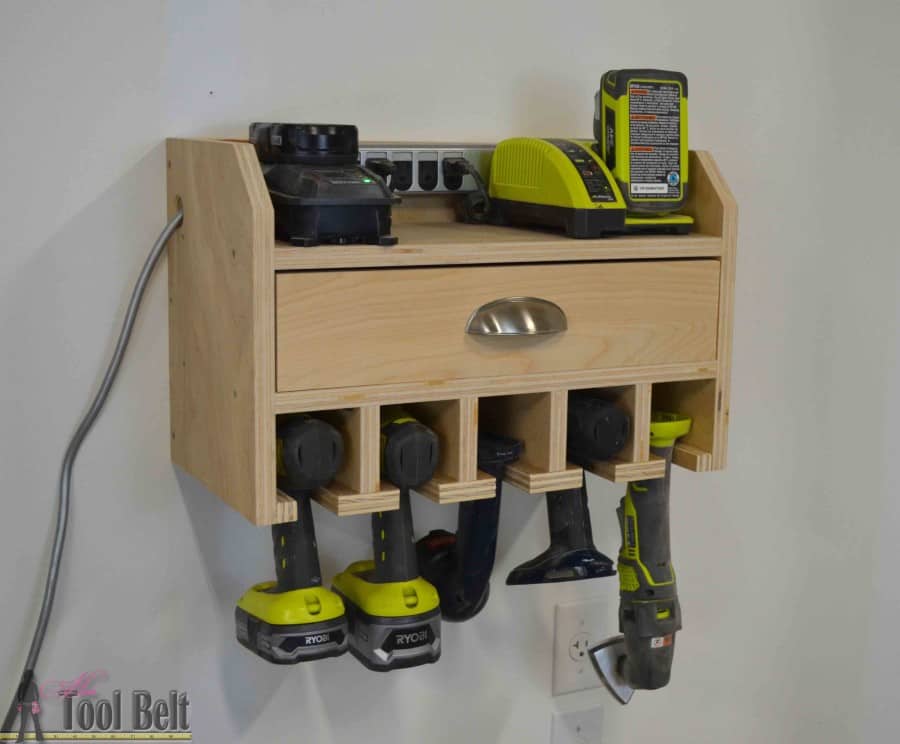 DIY Drill Charging Station and Sandpaper Organizer : 10 Steps