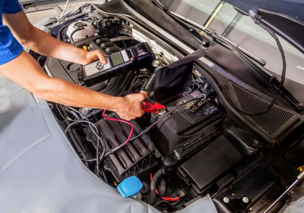 Is a car battery spark normal