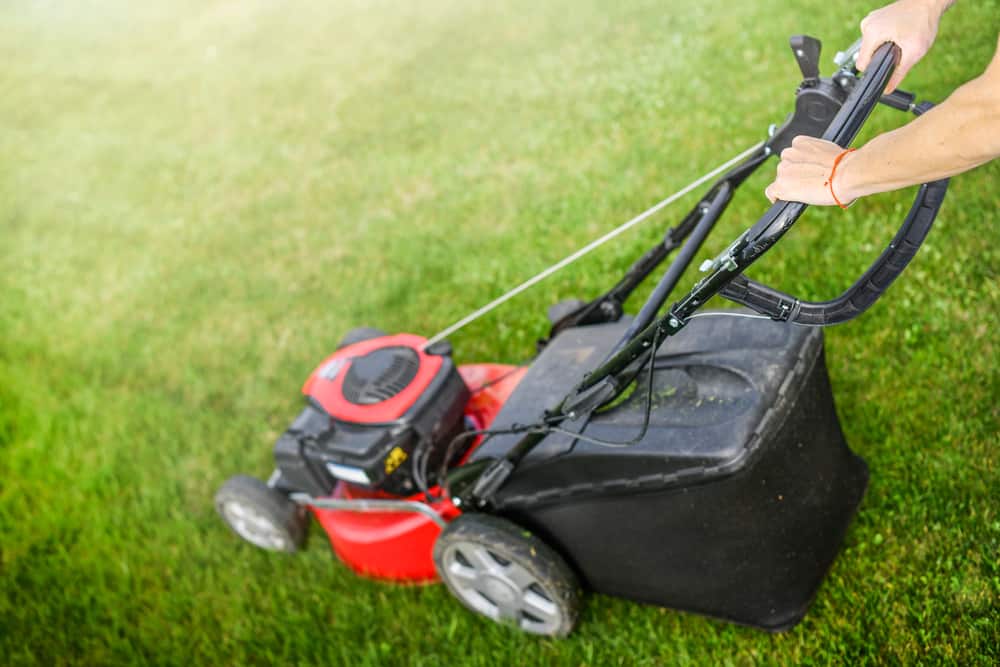 can you start a lawn mower while charging the battery
